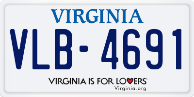 VA license plate VLB4691