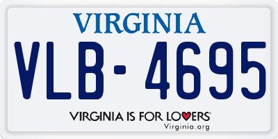 VA license plate VLB4695