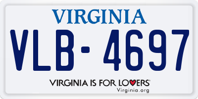 VA license plate VLB4697