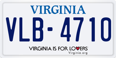 VA license plate VLB4710