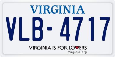 VA license plate VLB4717