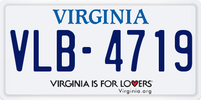VA license plate VLB4719