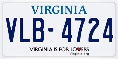 VA license plate VLB4724