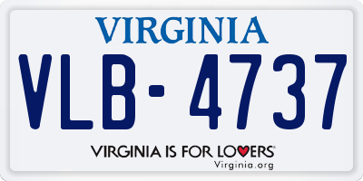 VA license plate VLB4737