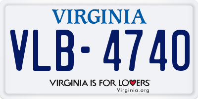VA license plate VLB4740