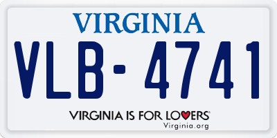 VA license plate VLB4741