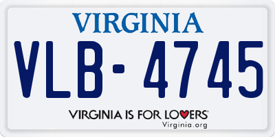 VA license plate VLB4745