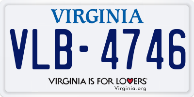 VA license plate VLB4746