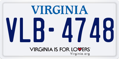 VA license plate VLB4748
