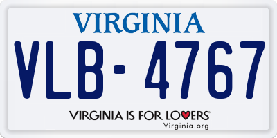 VA license plate VLB4767