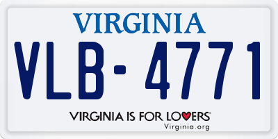 VA license plate VLB4771