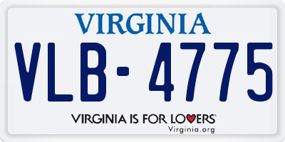 VA license plate VLB4775