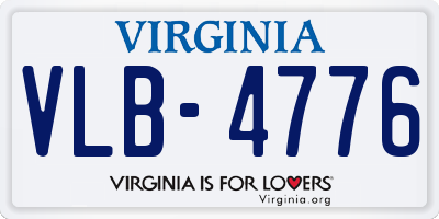 VA license plate VLB4776