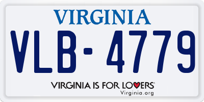 VA license plate VLB4779