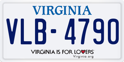 VA license plate VLB4790