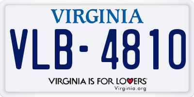 VA license plate VLB4810