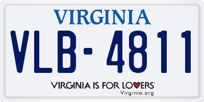 VA license plate VLB4811