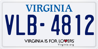 VA license plate VLB4812