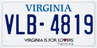 VA license plate VLB4819