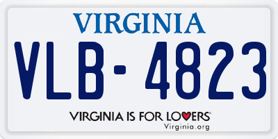 VA license plate VLB4823