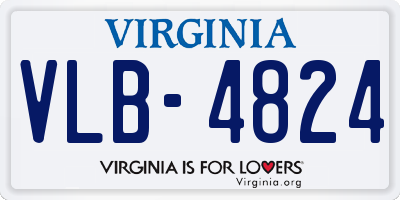 VA license plate VLB4824