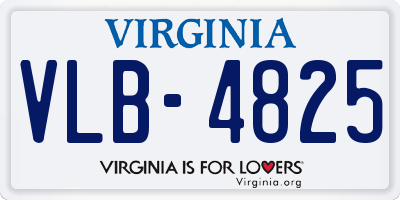 VA license plate VLB4825