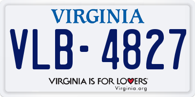 VA license plate VLB4827