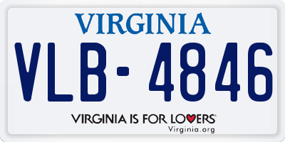 VA license plate VLB4846