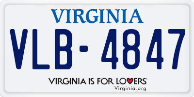 VA license plate VLB4847