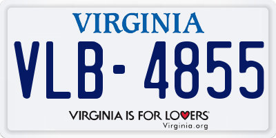 VA license plate VLB4855