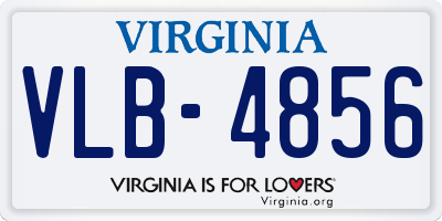 VA license plate VLB4856