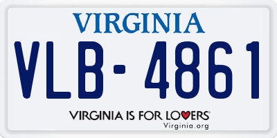 VA license plate VLB4861