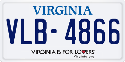 VA license plate VLB4866