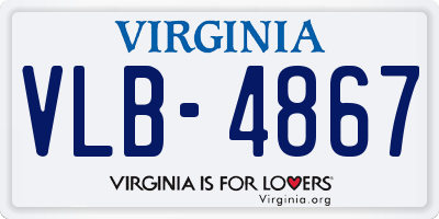 VA license plate VLB4867