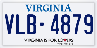 VA license plate VLB4879