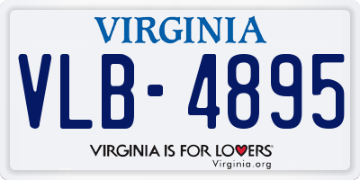 VA license plate VLB4895