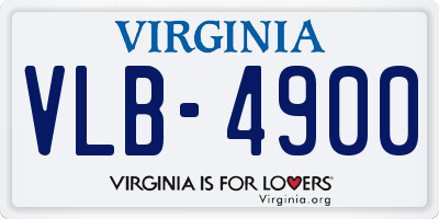 VA license plate VLB4900