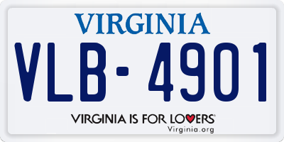 VA license plate VLB4901