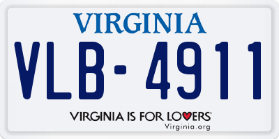 VA license plate VLB4911
