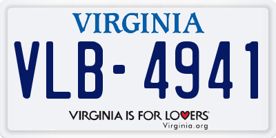 VA license plate VLB4941