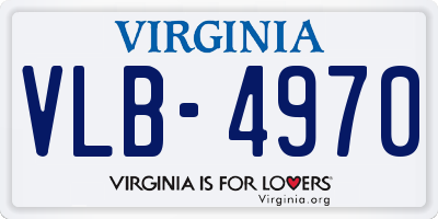 VA license plate VLB4970