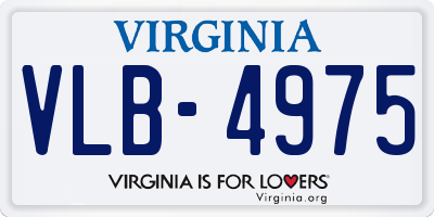 VA license plate VLB4975