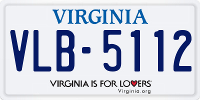 VA license plate VLB5112