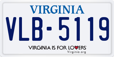 VA license plate VLB5119