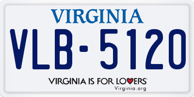 VA license plate VLB5120