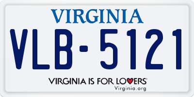 VA license plate VLB5121
