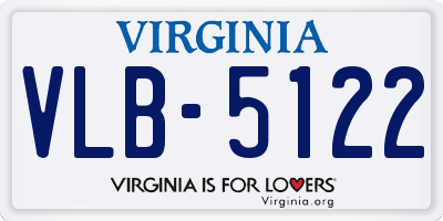 VA license plate VLB5122