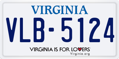 VA license plate VLB5124