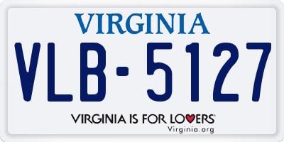 VA license plate VLB5127