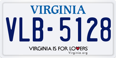 VA license plate VLB5128